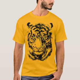 Tiger Yellow | Farbenfrohe Tigerfront T-Shirt