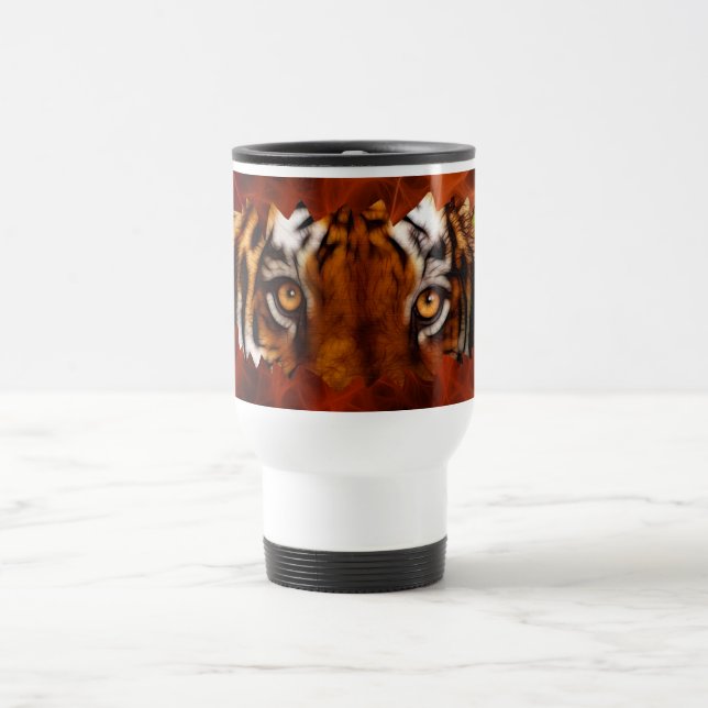 Tiger Yeux Imaginaire Faune Voyage Mug (Centre)