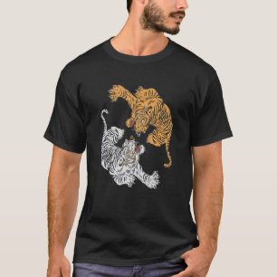 Tiger Yin Yang Raubtier Katzenkönig Tiger Sibirisc T-Shirt