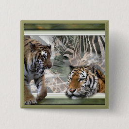 Tiger, Zebra, Giraffe, Liebesgeschenke Button