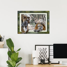 Tiger, Zebra, Giraffe, Liebesgeschenke Poster
