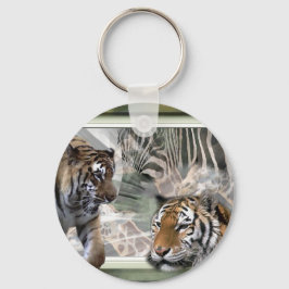 Tiger, Zebra, Giraffe, Liebesgeschenke Schlüsselanhänger