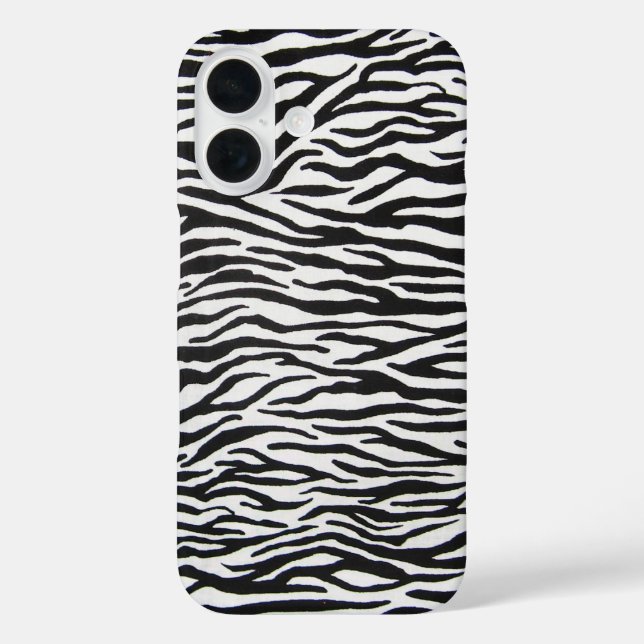 Tiger Zebra Stripes iPhone 16 Hülle (Rückseite)