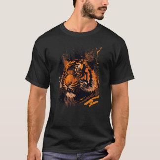 Tiger zeigt Zähne Mädchen T-Shirt