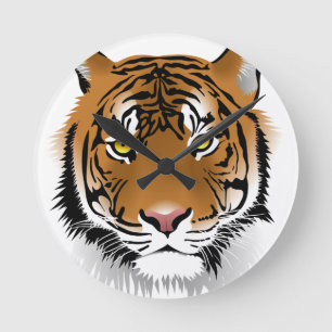 Tigeraugen Runde Wanduhr