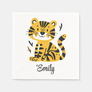 Tigerdekoration des niedlichen Cartoon Serviette