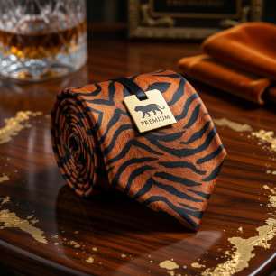 Tigerdruck Krawatte