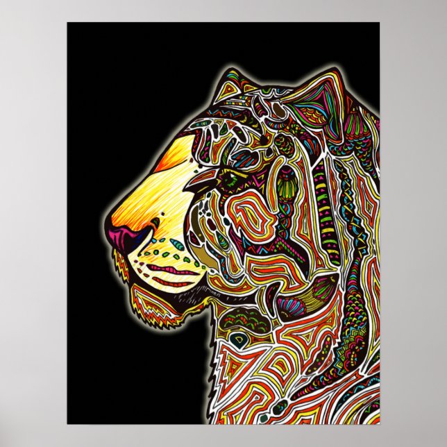 Tigerfarbe Poster (Vorne)