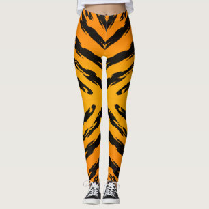 Tigerfell-Muster Urlaub Touristen Tier Streifen Leggings