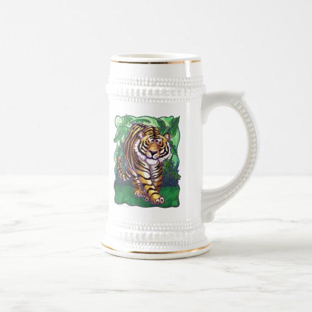 Tigergeschenke und -zubehör bierglas (Rechts)