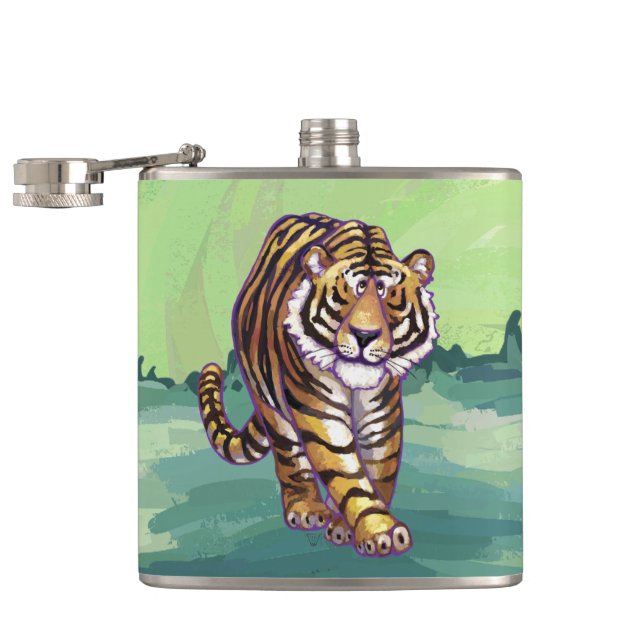 Tigergeschenke und -zubehör flachmann (Geöffnet)