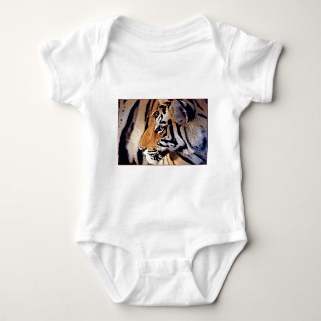 Tigergesicht Baby Strampler (Vorderseite)