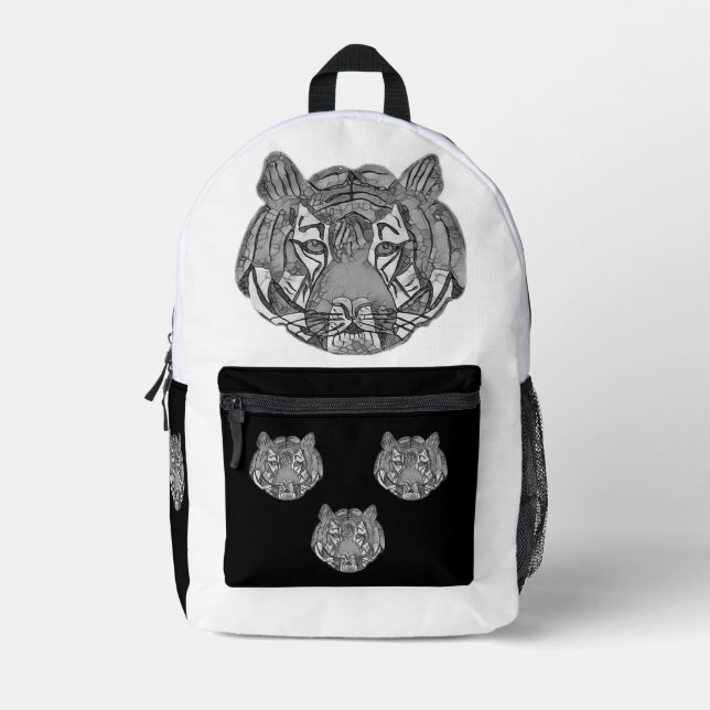 Tigergesicht Bedruckter Rucksack (Vorderseite)