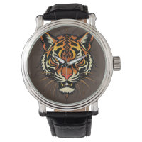 Tigergesicht mit Stammesmustern