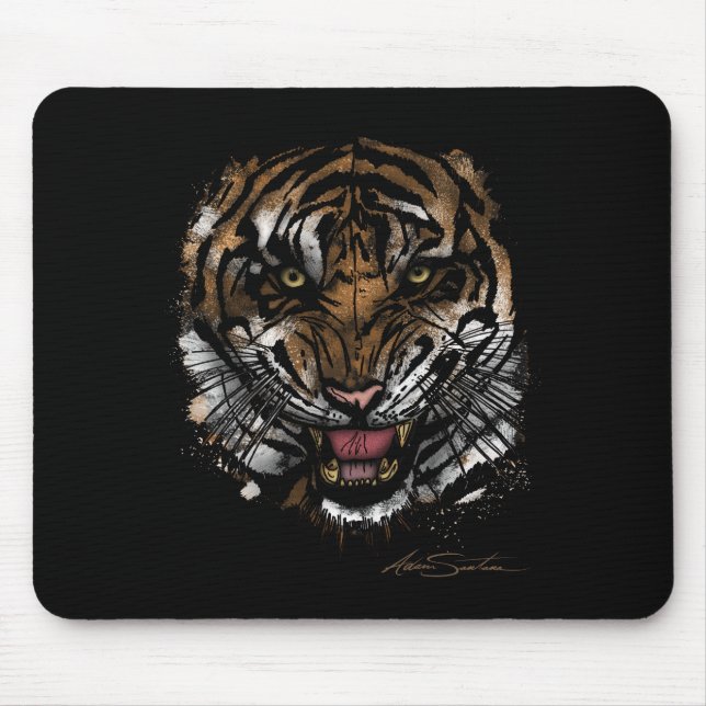 Tigergesicht (Signature-Design) Mousepad (Vorne)