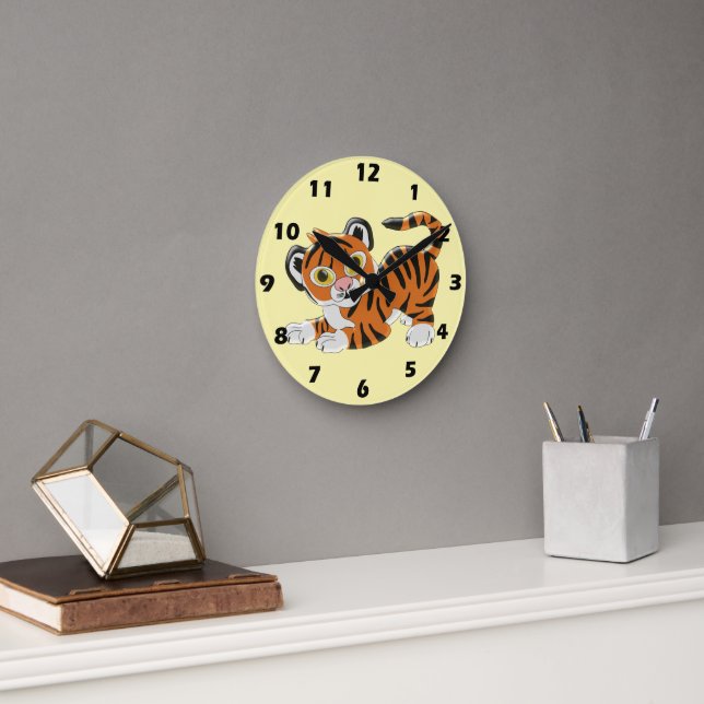 Tigergestaltung Runde Wanduhr (Büro)
