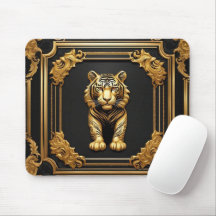Tigergold und schwarzer Zierrahmen