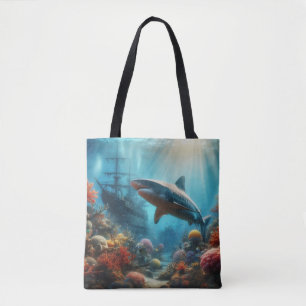Tigerhai & Korallenriff Tasche
