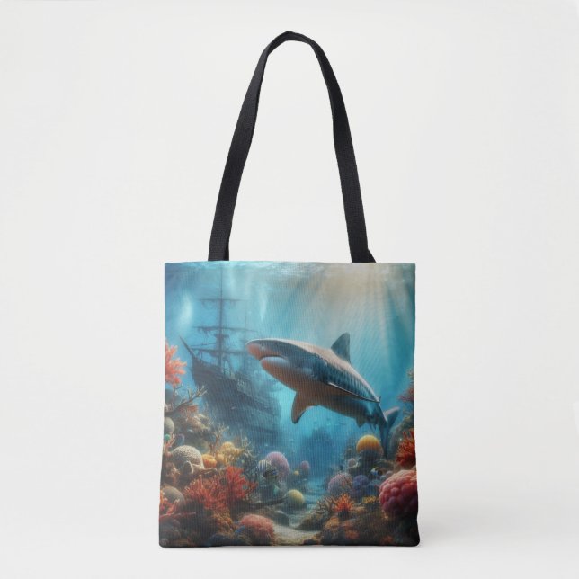 Tigerhai & Korallenriff Tasche (Vorderseite)