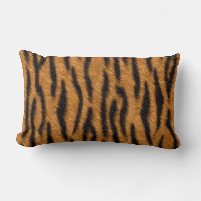 Tigerhaut-Druckentwurf, Tiger stripes Muster Lendenkissen (Vorderseite)