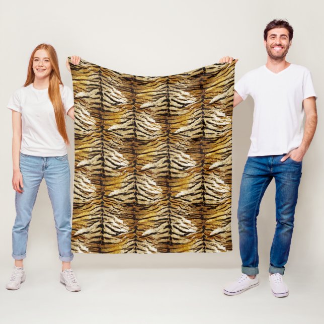 Tigerhaut, stylish, tiger, gestreift, tierischer A Fleecedecke (Beispiel)