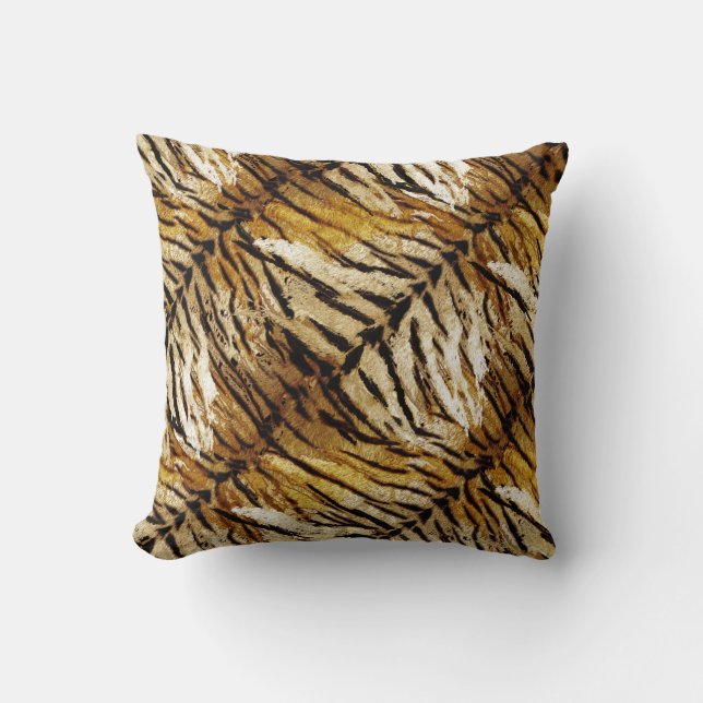 Tigerhaut, stylish, tiger, gestreift, tierischer A Kissen (Vorderseite)