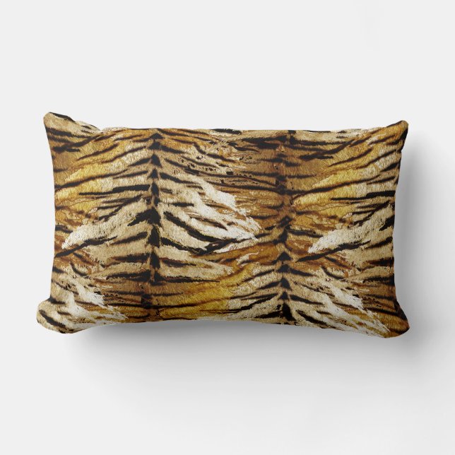 Tigerhaut, stylish, tiger, gestreift, tierischer A Lendenkissen (Vorderseite)