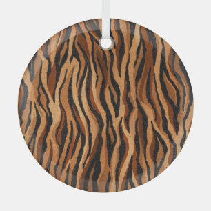 Tigerhaut: von Hand gezeichnet nahtloses Muster. Ornament Aus Glas