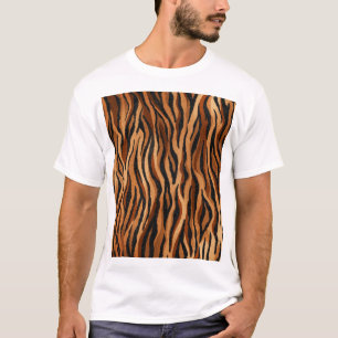 Tigerhaut: von Hand gezeichnet nahtloses Muster. T-Shirt