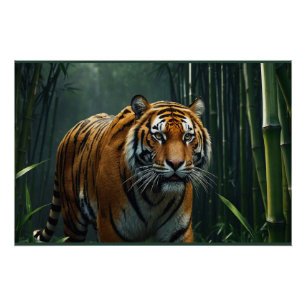 Tigerjagd in Bamboo Grove Poster
