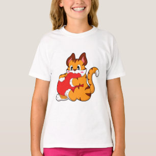 Tigerkatze in Liebe mit Herz.PNG T-Shirt