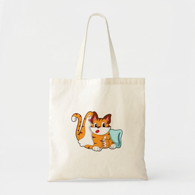 Tigerkatze mit Kissen Tragetasche (Vorne)