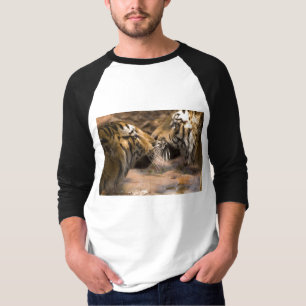 Tigerkatze Tier Streifen Muster Skorpion Skorpion T-Shirt