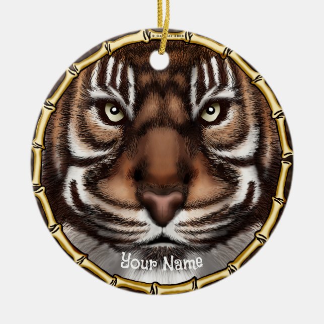 Tigerknochen Keramik Ornament (Vorne)