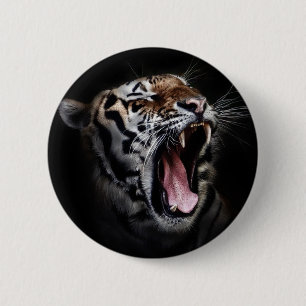 Tigerkopf Button
