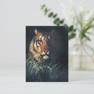 Tigerkopf, Gemälde, Postkarte