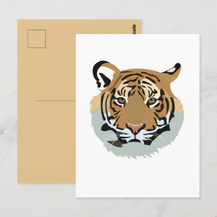 Tigerkopf Gesicht Wildtier Tiger Postkarte