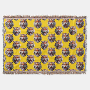 Tigerkopf-Musterdesign Gelb Decke