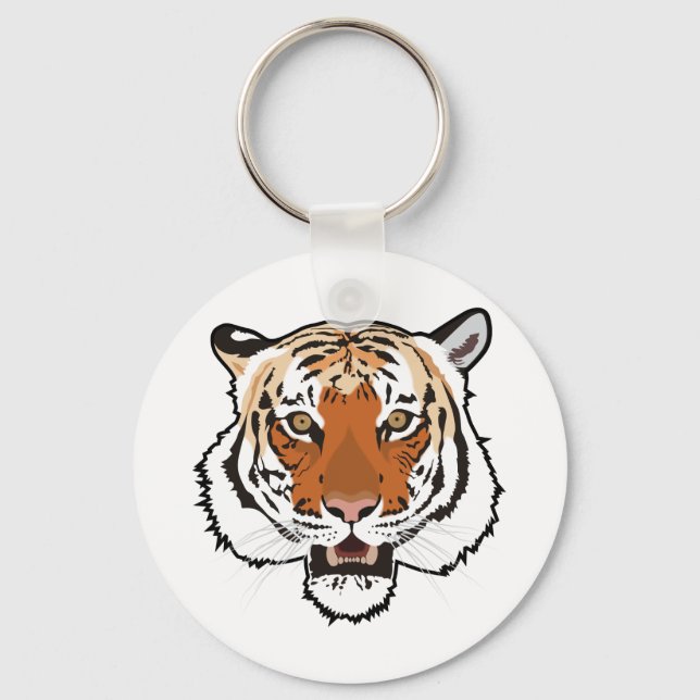 Tigerkopf Schlüsselanhänger (Vorderseite)
