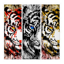 Tigerköpfe - Tigerfacen - Artwork Tiger Triptych