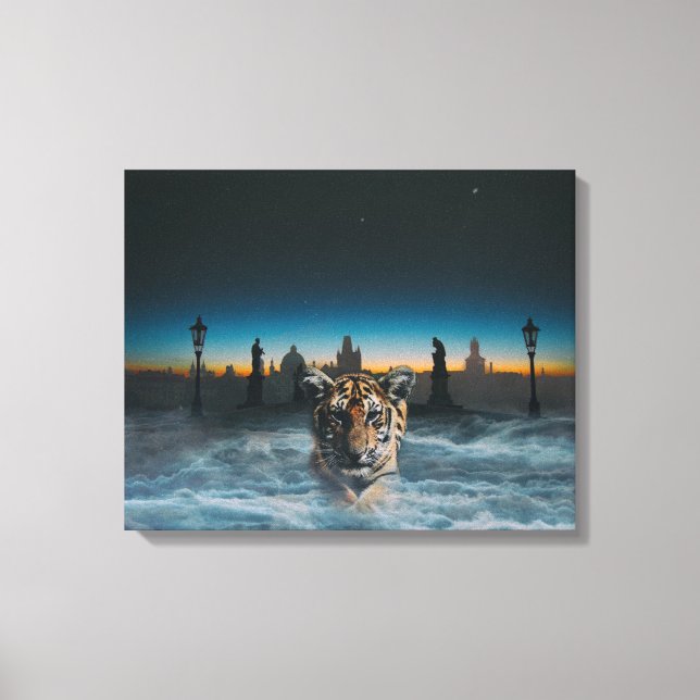 Tigerleinwand Leinwanddruck (Vorderseite)