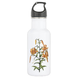 Tigerlilie (Lilium tigrinum) von Redouté Edelstahlflasche
