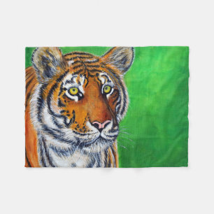 Tigermalerei Fleecedecke