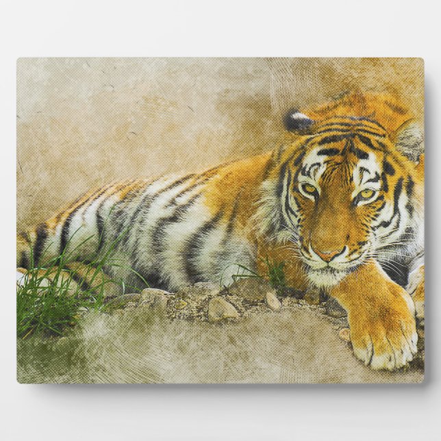 Tigermalerei Fotoplatte (Vorderseite)