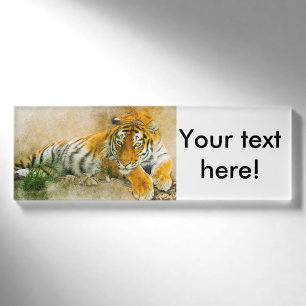 Tigermalerei Namenschild