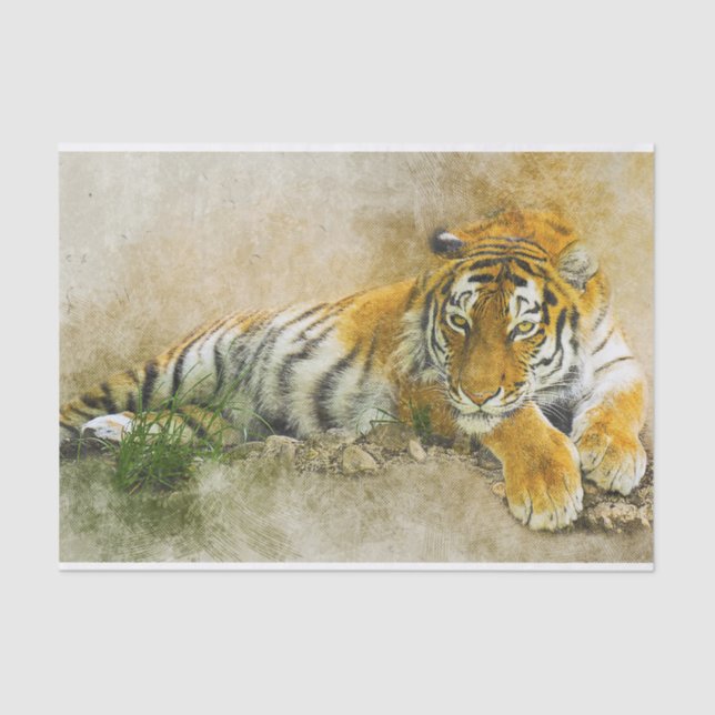 Tigermalerei Seidenpapier (Vorderseite)