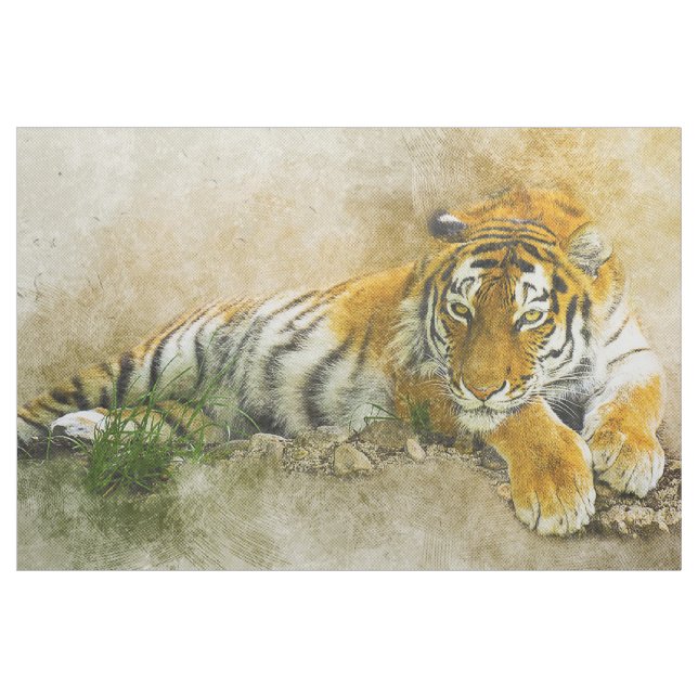 Tigermalerei Stoff (Yard (91,4 cm))