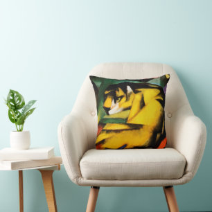 Tigermalerei von Franz Marc Kissen