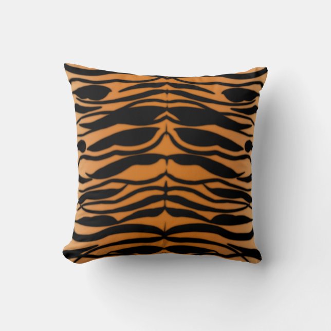 Tigermatte Muster in natürlichen Farben Kissen (Vorderseite)