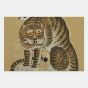 Tigerminhwa mit Elster Geschenkpapier Set